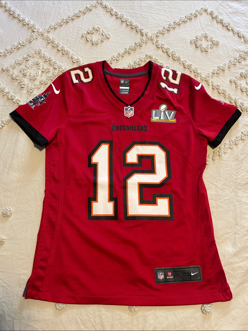 Nike Tom Brady Tampa Bay Buccaneers #12 Women’s Jersey Small Super Bowl LV Patch
